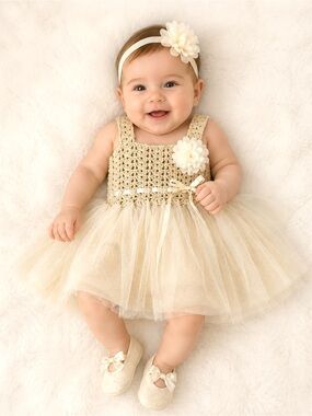 Elly and Emmy Baby Girl Dress 0-6 Mo